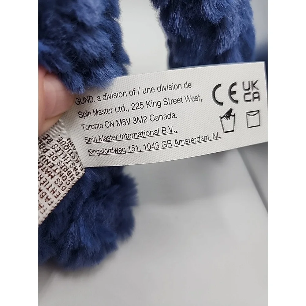 NEW GUND Toothpick Ripple  Teddy Bear Stuffed Animal for Ages 1 and Up  Navy